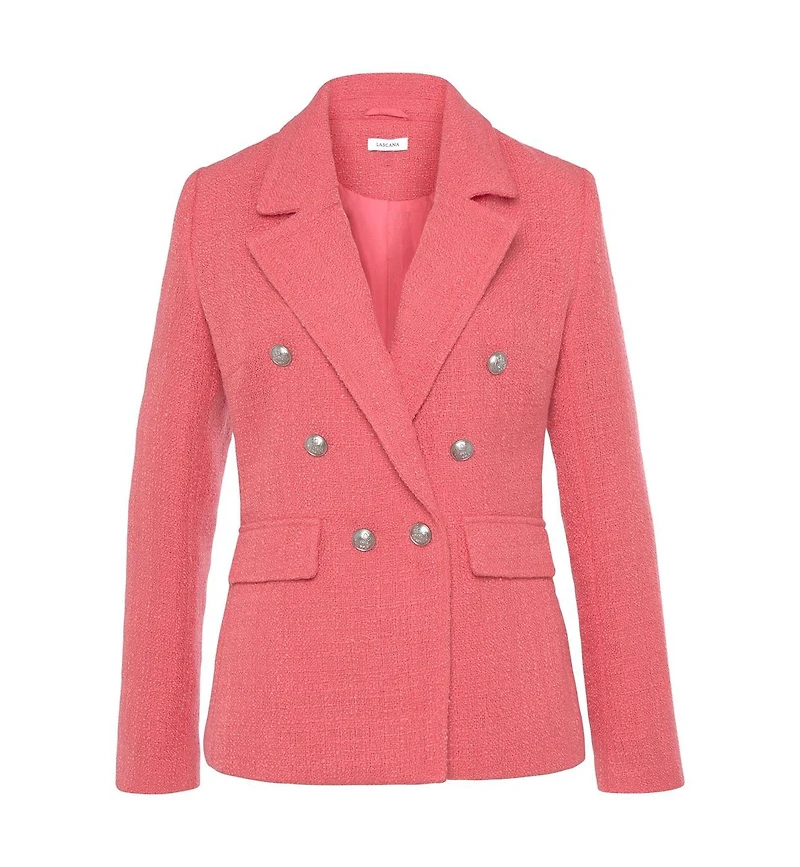 Lascana Women's Double Breasted Boucle Blazer