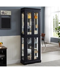 Lovmor Exquisite Six-Tier Display Cabinet with Illuminated Showcase