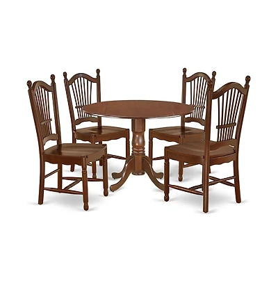 East West Furniture Dining Room Set Mahogany