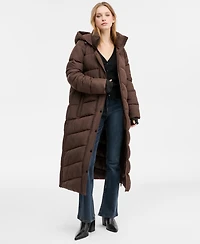 Bcbg Women's Hooded Water-Resistant Maxi Puffer Coat, Macy's Exclusive
