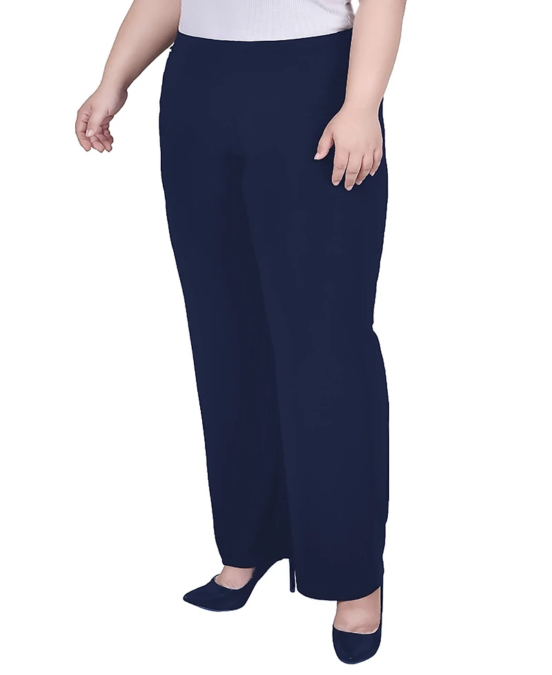 Ny Collection Plus Straight Leg Pull On Pants