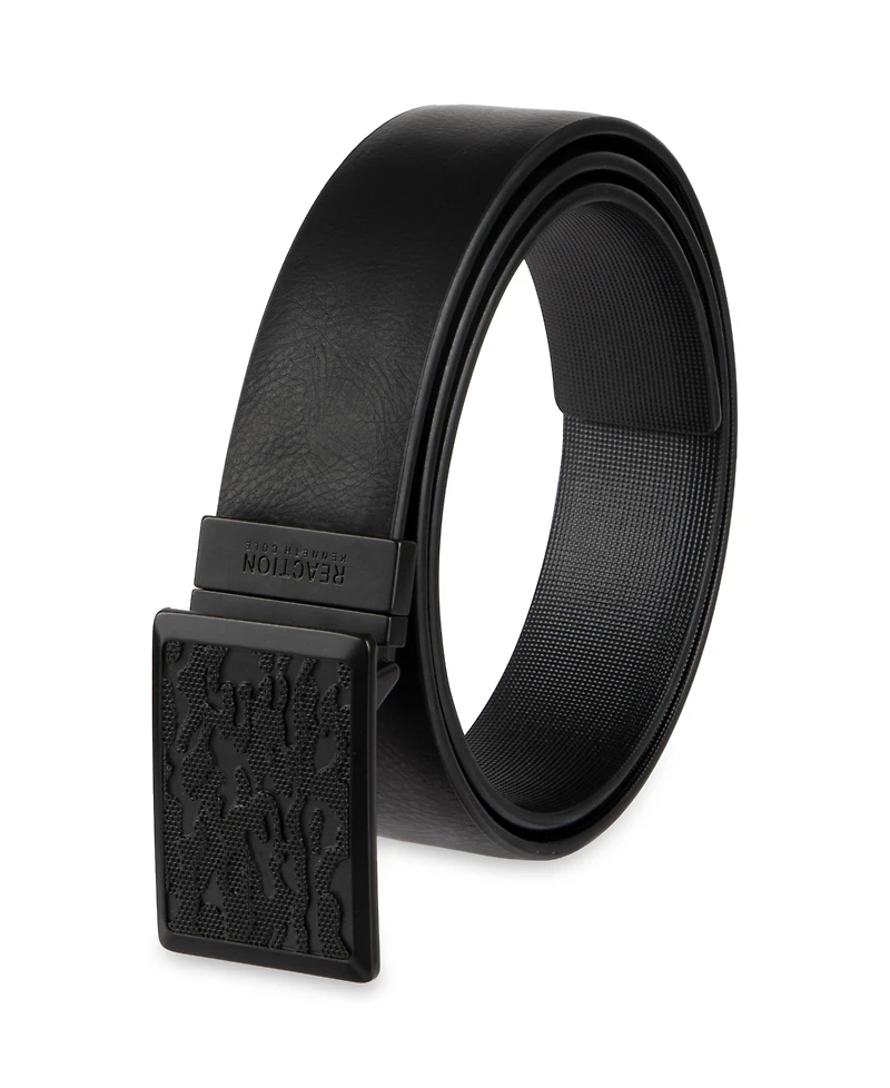 Kenneth Cole Reaction Men's Reversible Compression Plaque Buckle Belt