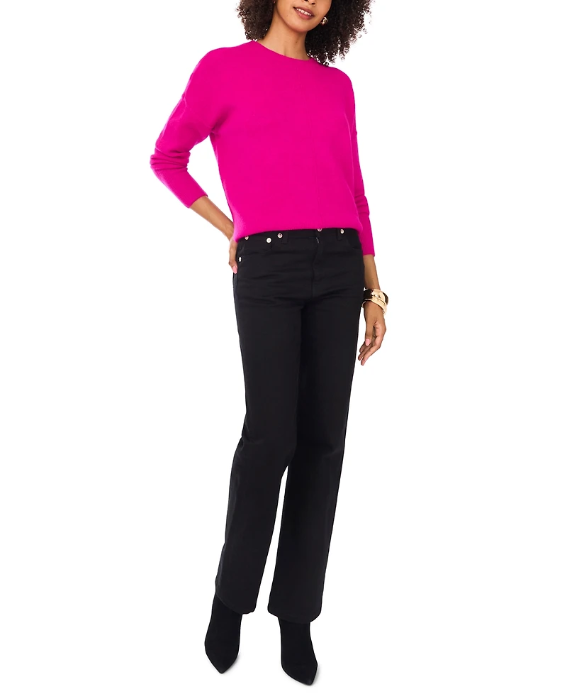 Vince Camuto Women's Cozy Crewneck Long-Sleeve Extend-Shoulder Sweater