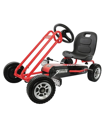 hauck Lightning Ergonomic Pedal Ride On Go Kart Toy for Boys and Girls, Red