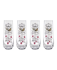 Kate Spade Make Merry Stemless Flutes, Set of 4