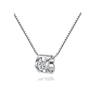 Cubic Zirconia Heart Pendant Necklace