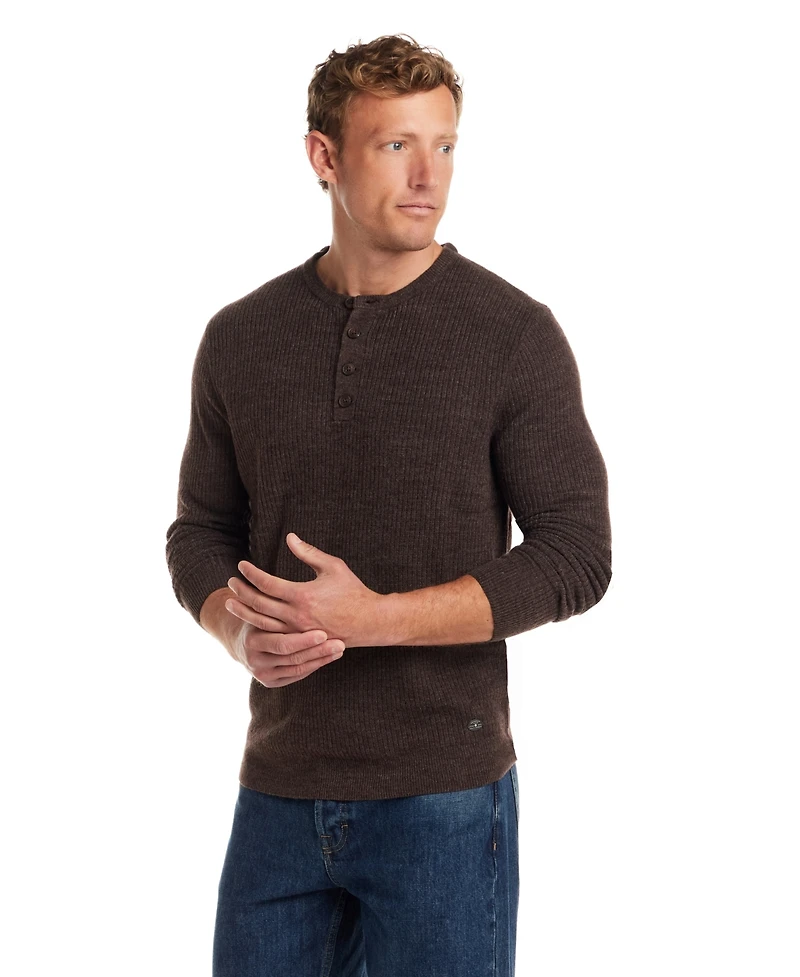 Weatherproof Vintage Men's Soft Touch Henley Sweater