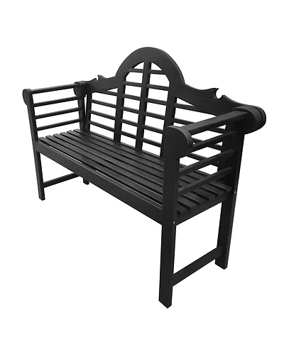 Lutyens 51.2" 3-Seat Arched 600-Lbs Support Acacia Wood Outdoor Garden Patio Bench