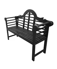 Lutyens 51.2" 3-Seat Arched 600-Lbs Support Acacia Wood Outdoor Garden Patio Bench