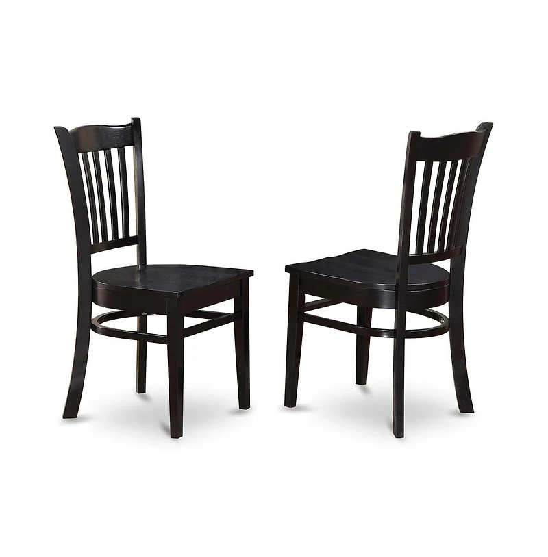 East West Furniture 3 Pc small Kitchen Table and Chairs set-round Kitchen Table and 2 dinette Chairs