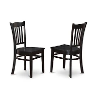 East West Furniture 3 Pc small Kitchen Table and Chairs set-round Kitchen Table and 2 dinette Chairs