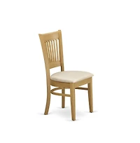East West Furniture 3 Piece Kitchen Dining Table Set - Oak Breakfast Table and 2 Oak Linen Fabric Dining Chairs with Slatted Back - Oak Finish