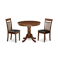 East West Furniture Dining Room Set Mahogany