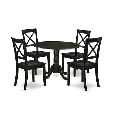 East West Furniture Dining Room Set Black