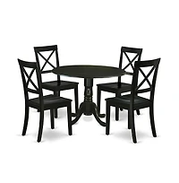 East West Furniture Dining Room Set Black