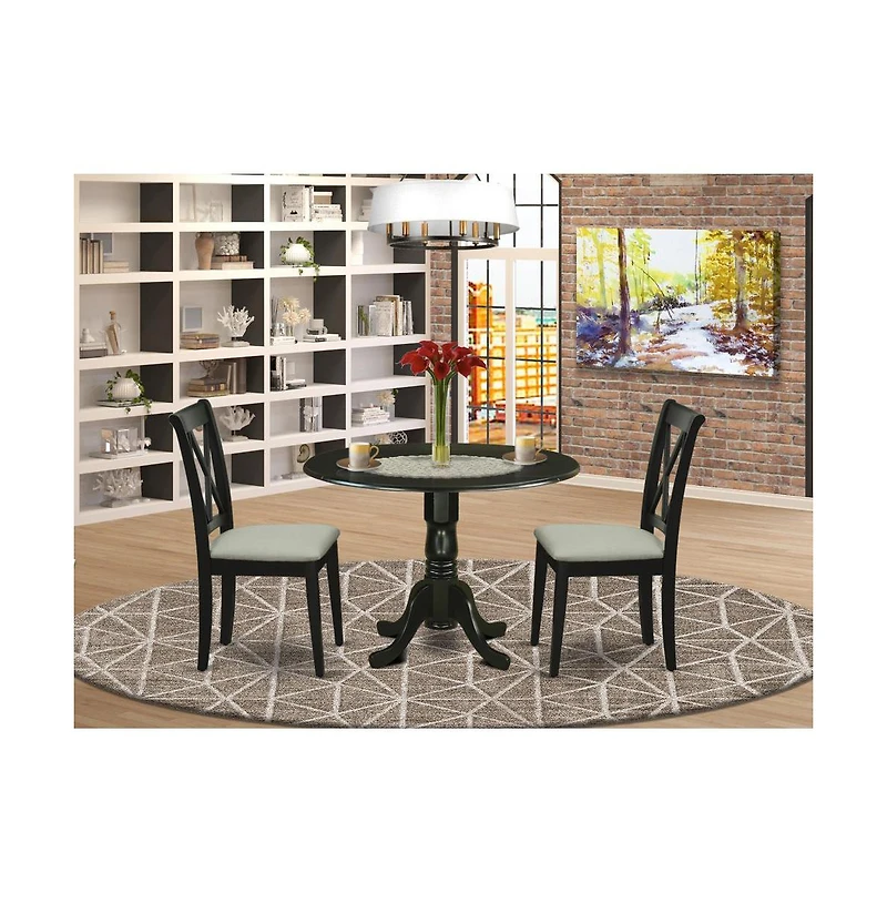 East West Furniture Dining Room Set Black