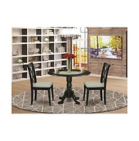 East West Furniture Dining Room Set Black