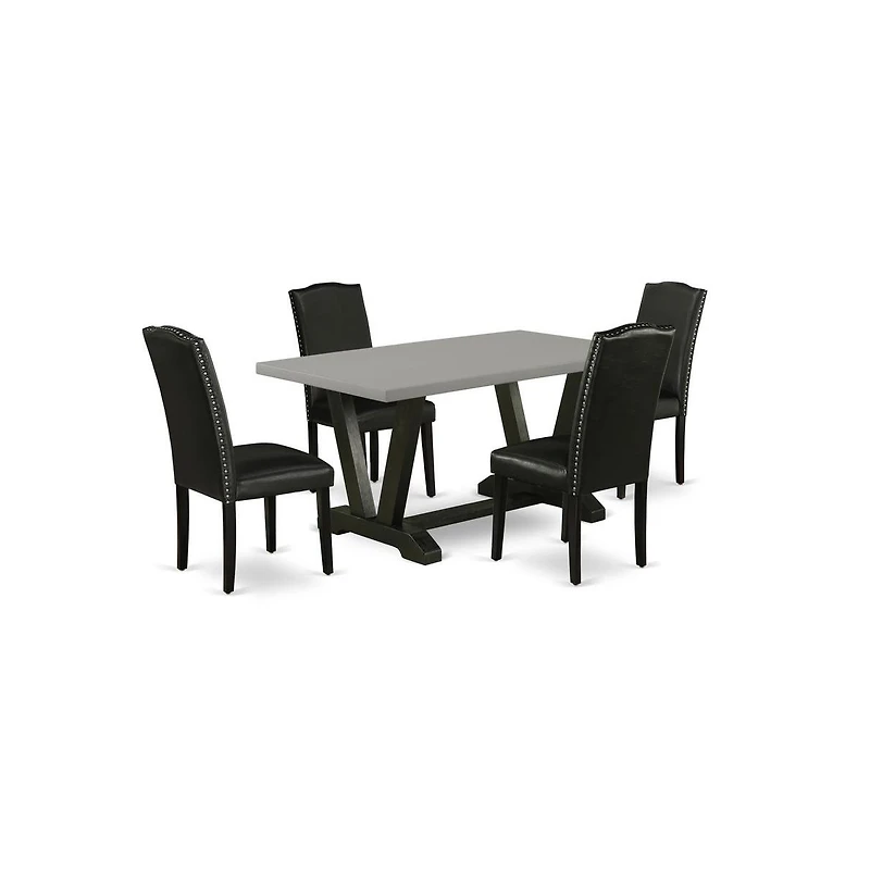 East West Furniture 5-Pc Modern Dining Set