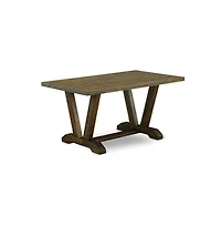 East West Furniture 5-Piece Dining Table Set- 4 Dining Chairs with Limelight Linen Fabric Seat and Button Tufted Chair Back