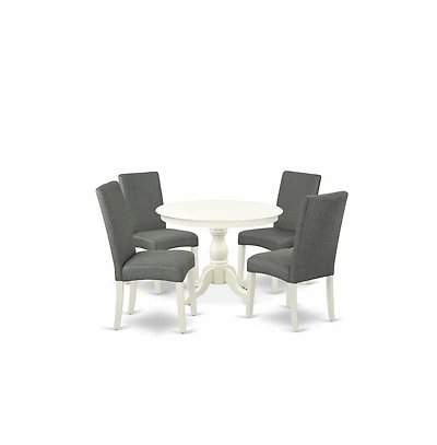 East West Furniture 5 Piece Table and Chairs Dining Set