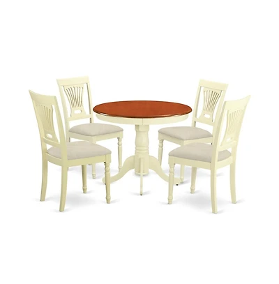East West Furniture 5 Pc Kitchen Table set-small Kitchen Table and 4 Chairs for Dining room
