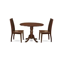 East West Furniture Dining Room Set Mahogany