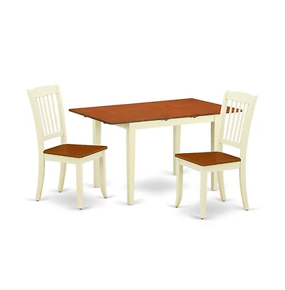 East West Furniture Dining Room Set Buttermilk & Cherry