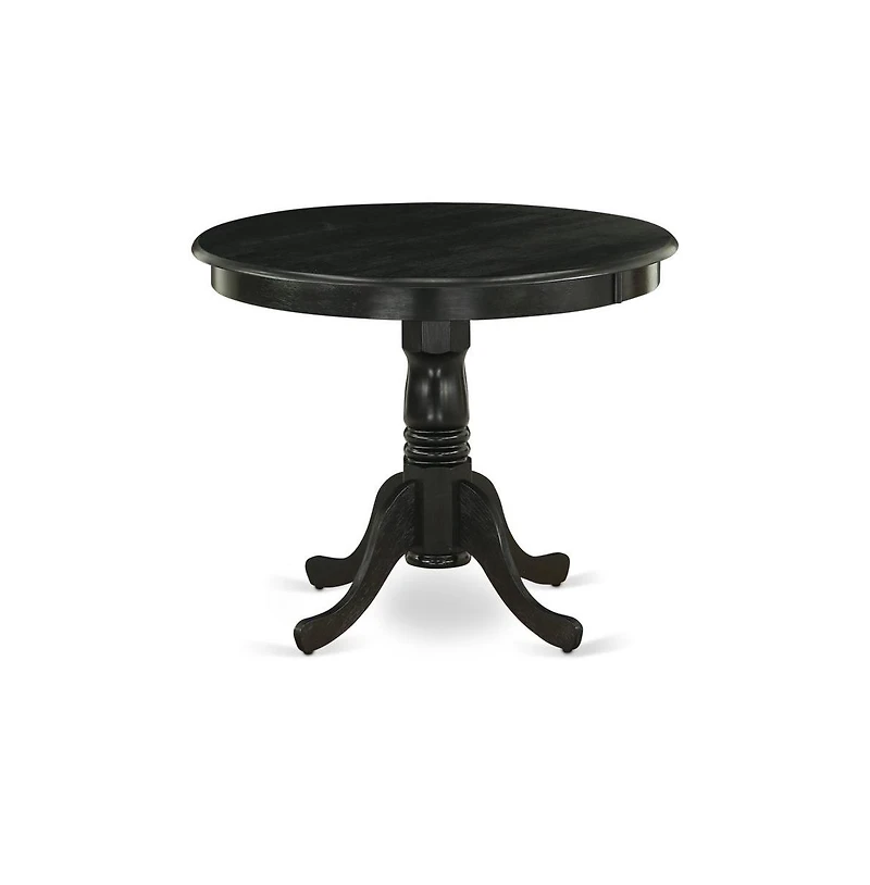 East West Furniture Dining Room Set Wirebrushed Black