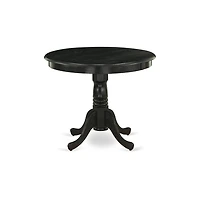 East West Furniture Dining Room Set Wirebrushed Black