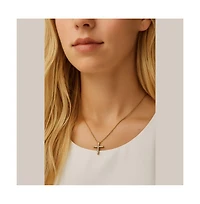 Timeless Grace Cz Cross Pendant Necklace