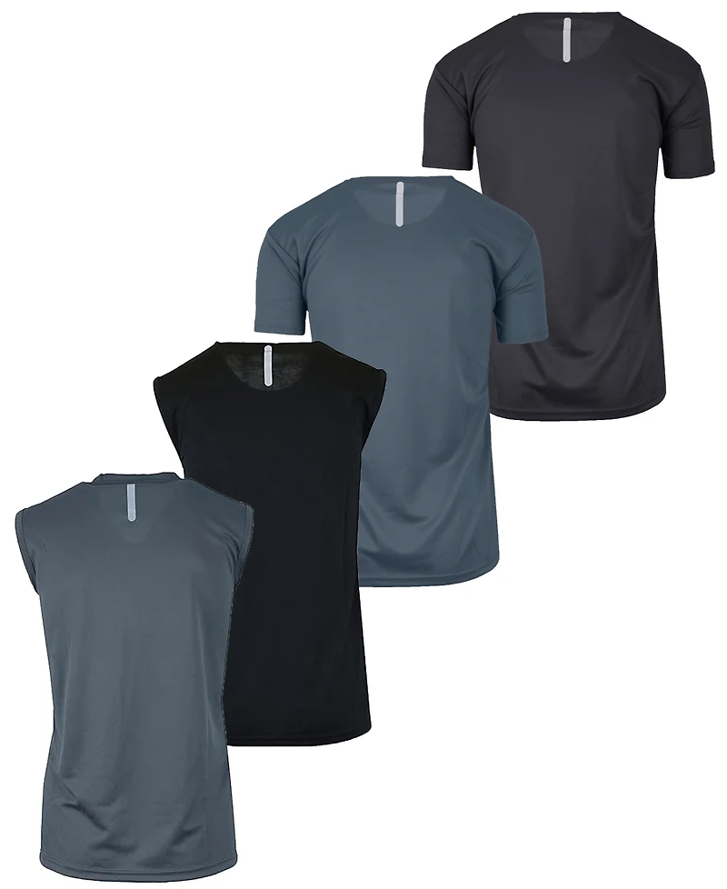 Galaxy By Harvic Men's 4-Pack Crewneck Regular Fit T-Shirt