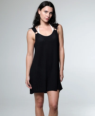 J Valdi Women's Sleeveless Ring Tank Coverup Dress