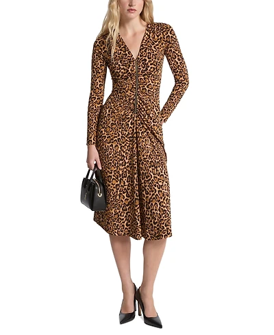 Michael Kors Women's Wildcat Zipped Midi Dress