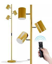 Sugift Modern 3-Head Adjustable Floor Lamp with Independent Switches, Led Bulbs Included, Tall Standing Lamp