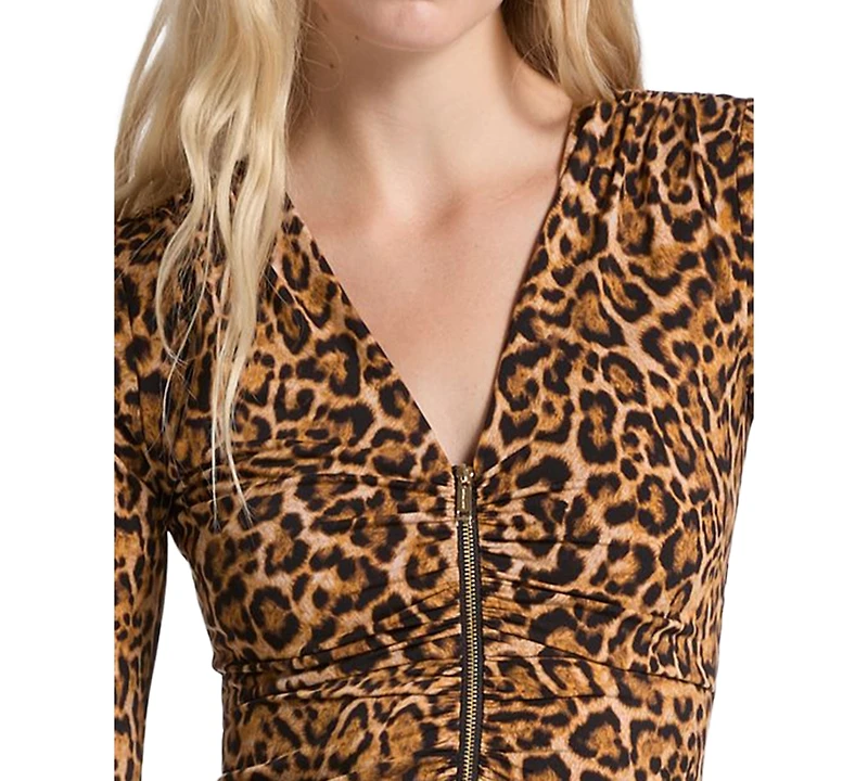 Michael Kors Women's Wildcat Zipped Midi Dress