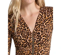 Michael Kors Women's Wildcat Zipped Midi Dress
