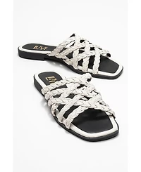 Forever & Always Shoes Alisha Leather Slide Sandal (Women)