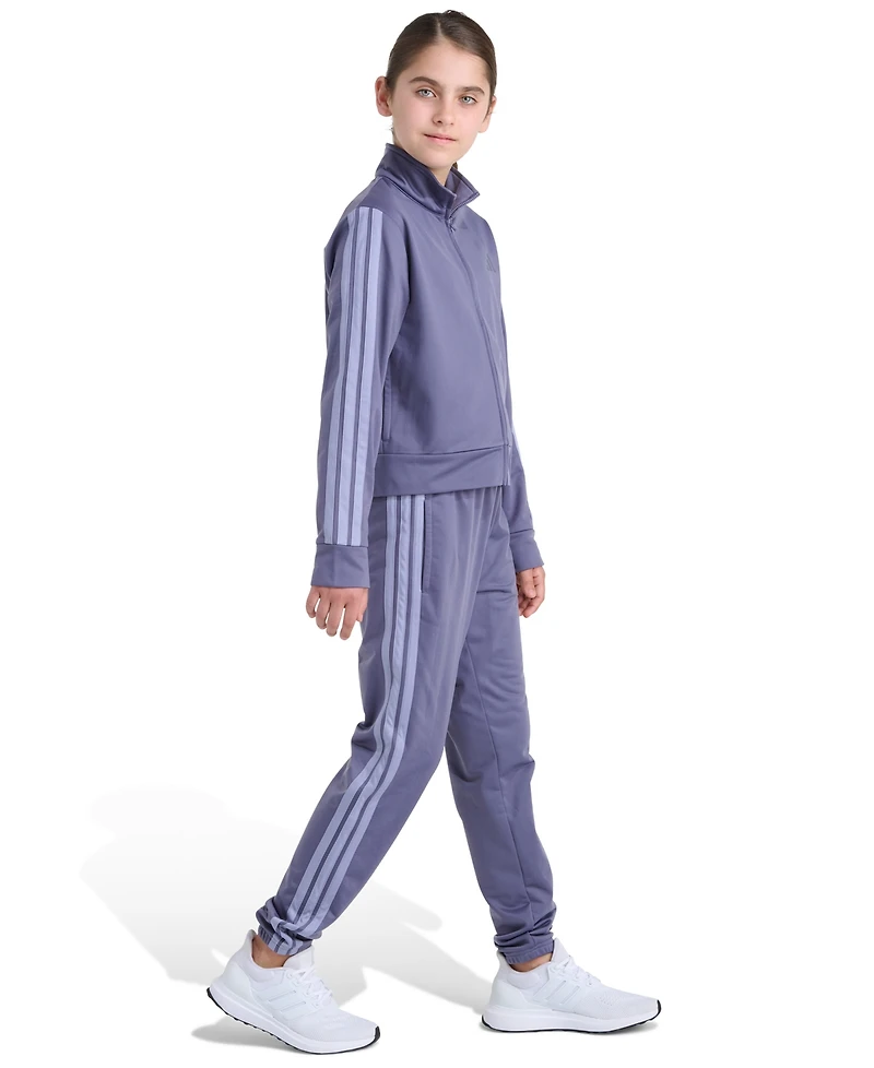 adidas Girls 2T-6X Two Piece Regular Fit Jacket and Joggers Set