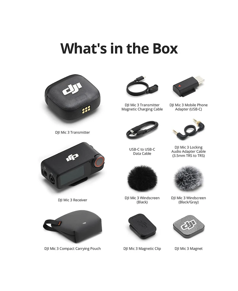 Dji Mic 3 Advanced Mini 2.4GHz Wireless Microphone System