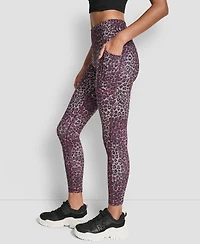 Dkny Sport Women's Printed High-Waist 7/8 Tights