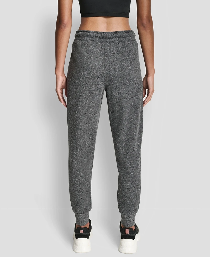 Dkny Women's Rhinestone Logo Cuffed Jogger