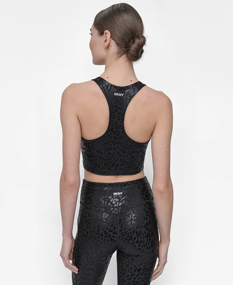 Dkny Women's Printed Long Racerback Sports Top
