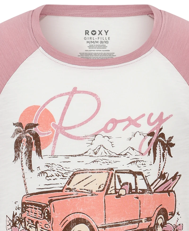 Roxy Girls 7-16 Off-The-Road Raglan Sleeve T-Shirt