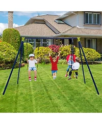 3-in-1 Outdoor Swing Set for Kids Aged 3 to 10