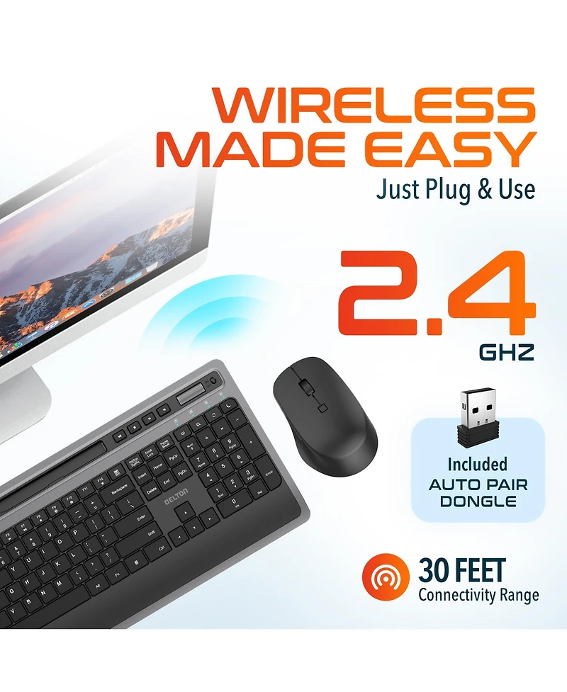 Delton T42/M42 Wireless Keyboard & Mouse Combo (DKBMT42)