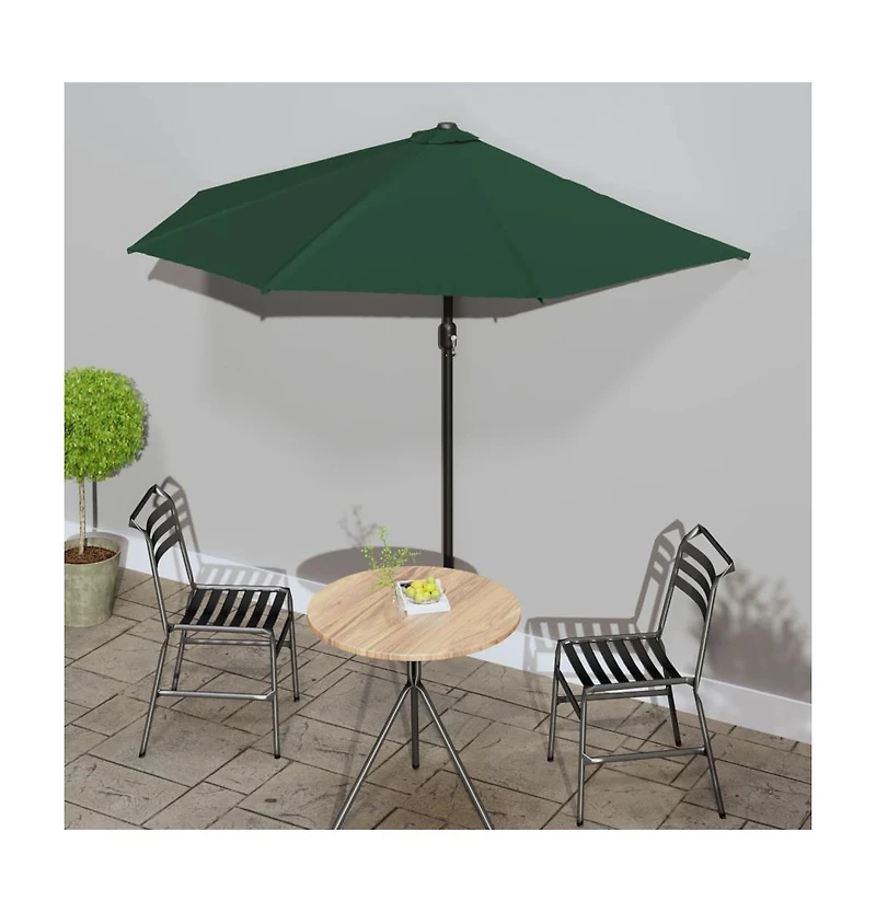 vidaXL Garden Parasol Green Polyester, Aluminum, Steel