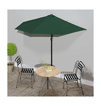 vidaXL Garden Parasol Green Polyester, Aluminum, Steel