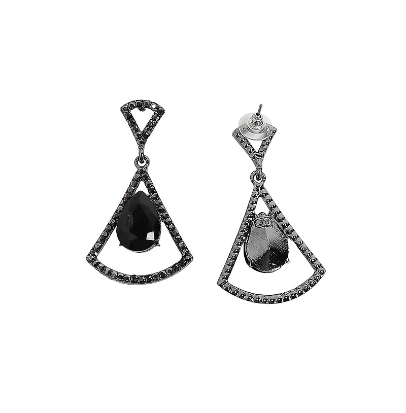 Sohi Stone Bow Drop Earrings