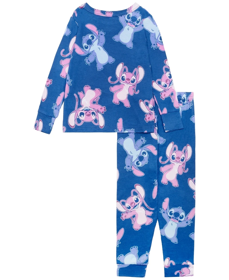 Ame Girls Toddler 2T-4T 2-Piece Lilo Printed Top and Pants Pajama Set