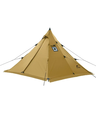 Naturehike Ranch Fire Teepee Tent, 4 Season Hot Tent with Stove Jack, Windproof Waterproof Cold Weather Winter Tents for Camping
